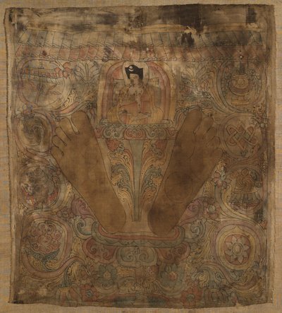 Karmapa con sus huellas de Unbekannt Unbekannt